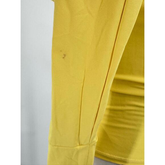 Kijun Yellow Mock Neck Open Back Long Sleeve Top Sz 1 - Picture 4 of 5